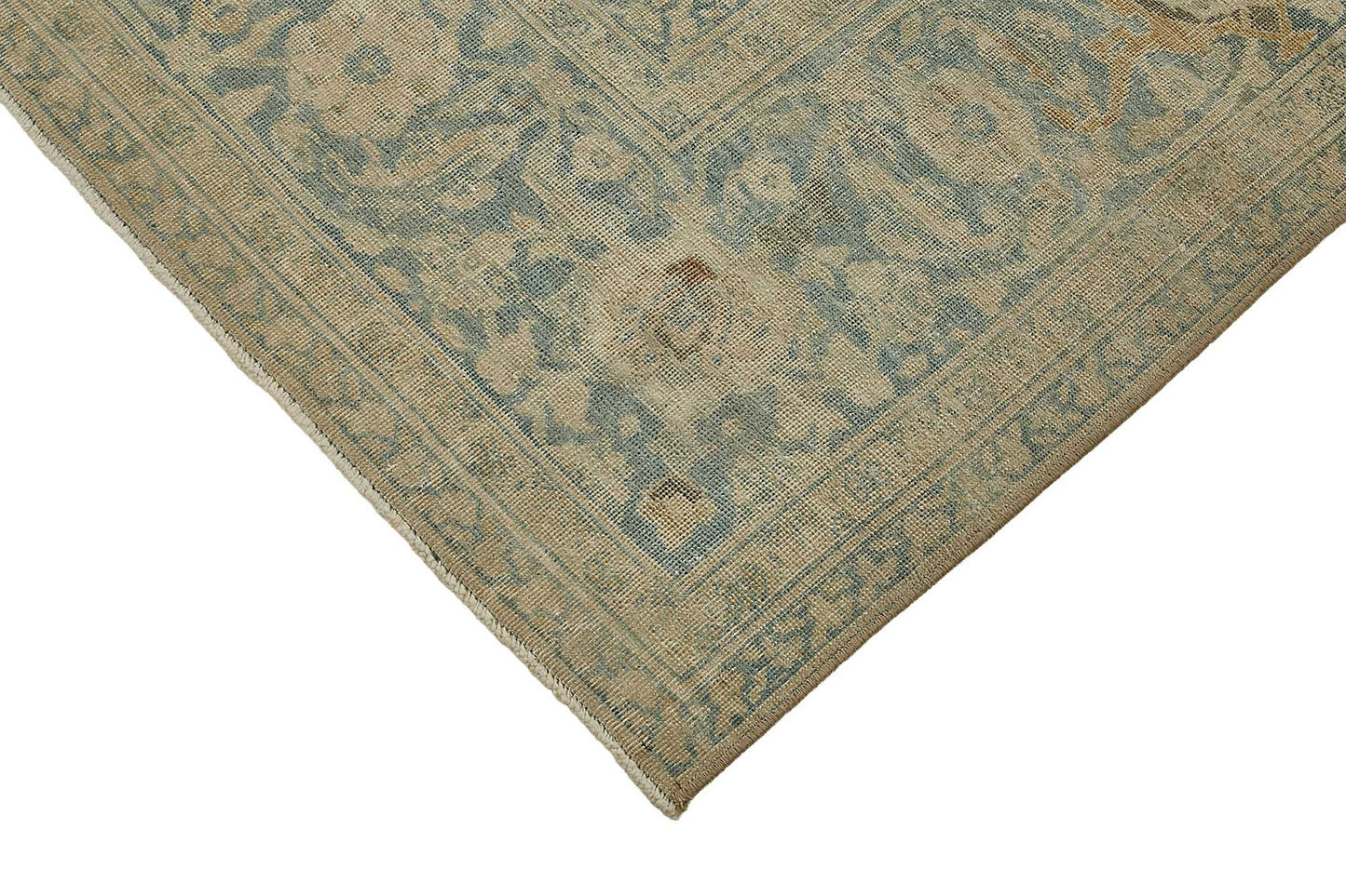 7x10 Beige Antique Persian Tabriz Rug - 50153