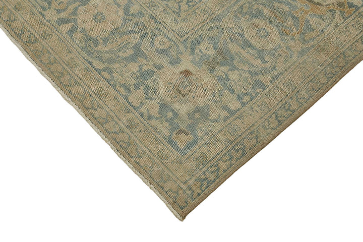 7x10 Beige Antique Persian Tabriz Rug - 50153