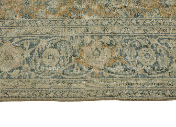 7x10 Beige Antique Persian Tabriz Rug - 50153