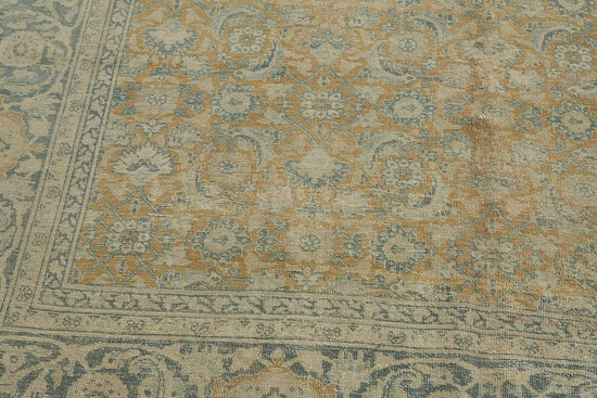 7x10 Beige Antique Persian Tabriz Rug - 50153