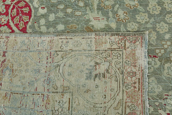 7x11 Beige Antique Persian Tabriz Rug - 50154