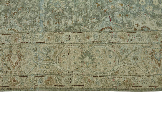 7x11 Beige Antique Persian Tabriz Rug - 50154