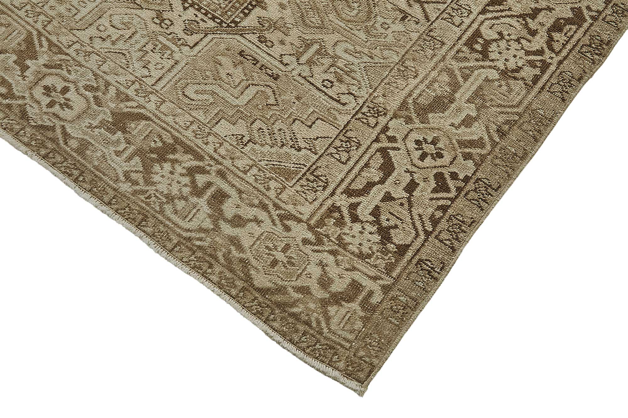 8x11 Beige Antique Persian Heriz Rug - 50155