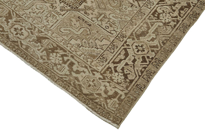 8x11 Beige Antique Persian Heriz Rug - 50155