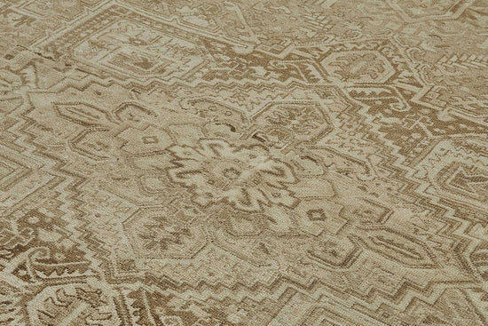 8x11 Beige Antique Persian Heriz Rug - 50155