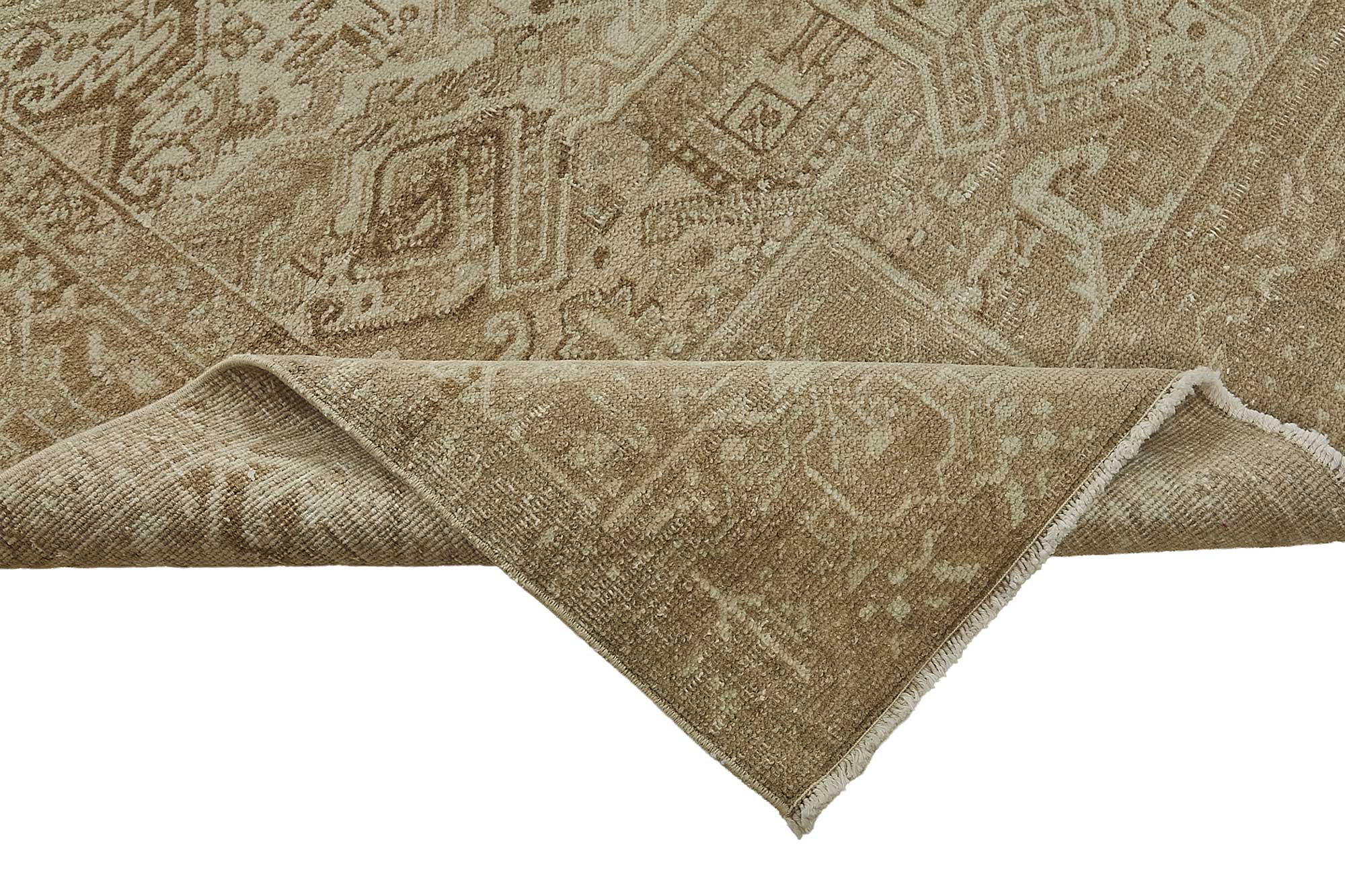 8x11 Beige Antique Persian Heriz Rug - 50155