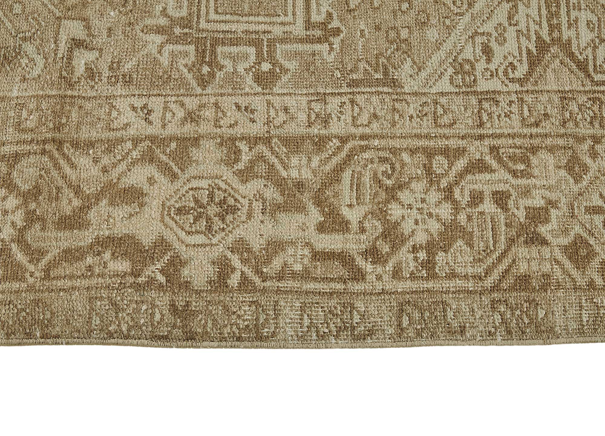 8x11 Beige Antique Persian Heriz Rug - 50155