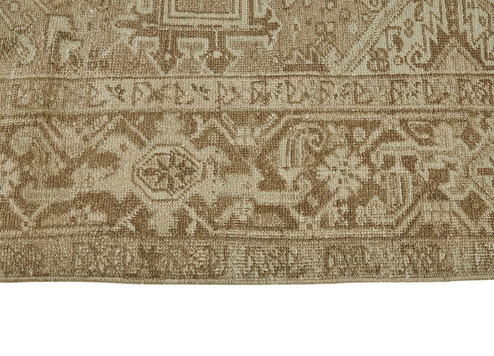 8x11 Beige Antique Persian Heriz Rug - 50155