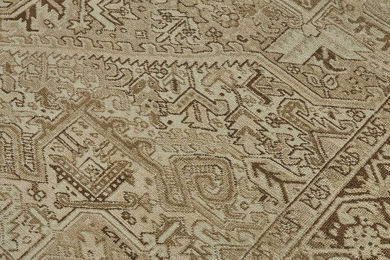 8x11 Beige Antique Persian Heriz Rug - 50155