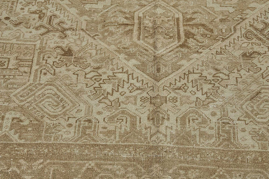 8x11 Beige Antique Persian Heriz Rug - 50155