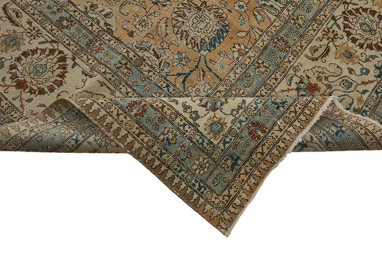 12x16 Beige Antique Persian Tabriz Rug - 50156