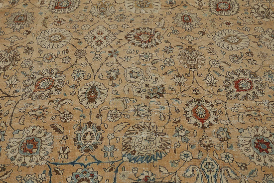 12x16 Beige Antique Persian Tabriz Rug - 50156