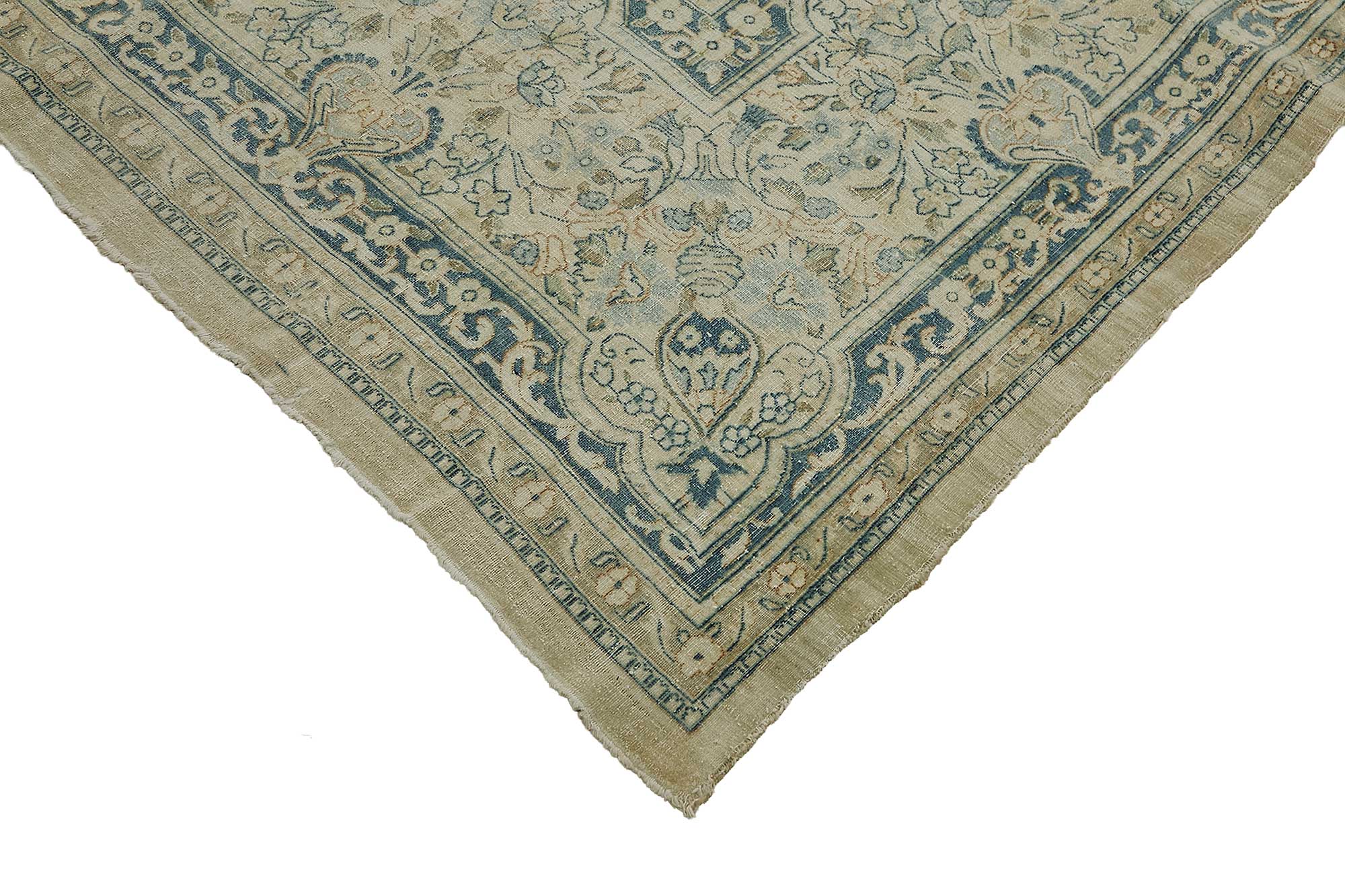 11x16 Beige Antique Persian Tabriz Rug - 50157