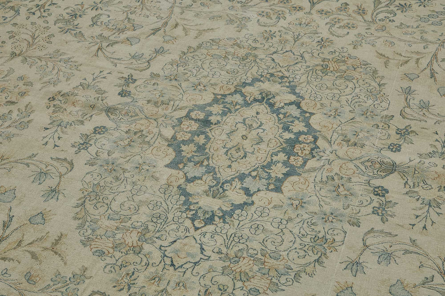 11x16 Beige Antique Persian Tabriz Rug - 50157