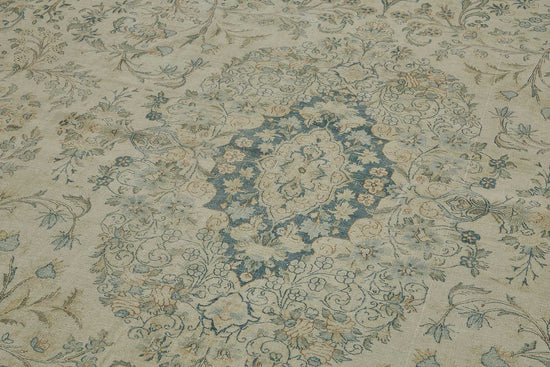 11x16 Beige Antique Persian Tabriz Rug - 50157