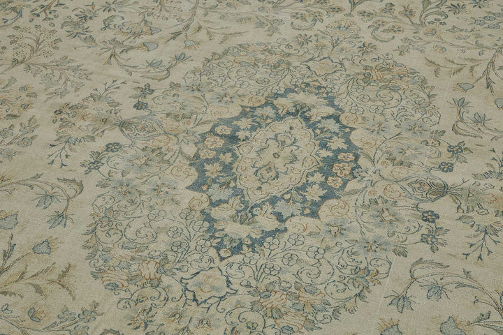 11x16 Beige Antique Persian Tabriz Rug - 50157