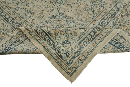 11x16 Beige Antique Persian Tabriz Rug - 50157