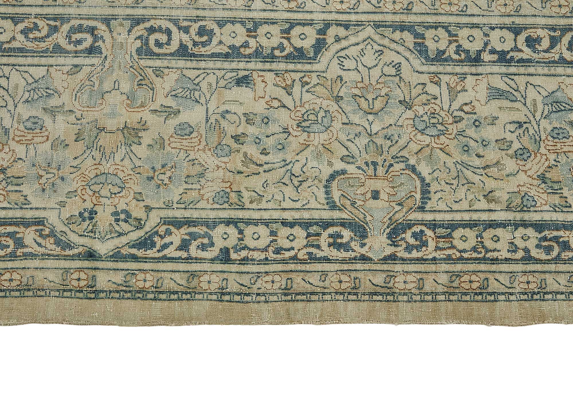 11x16 Beige Antique Persian Tabriz Rug - 50157