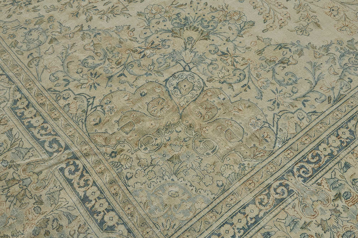 11x16 Beige Antique Persian Tabriz Rug - 50157