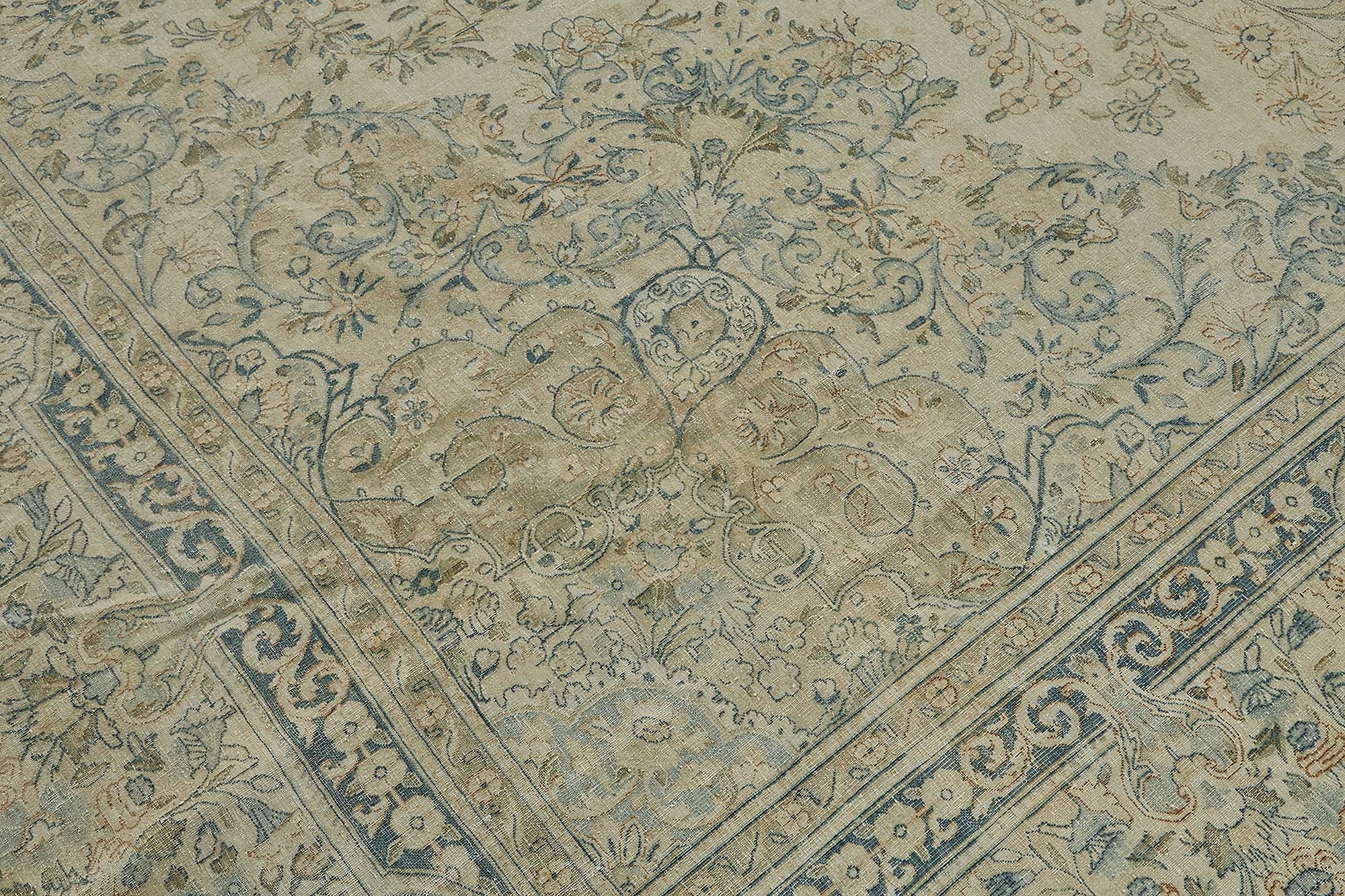11x16 Beige Antique Persian Tabriz Rug - 50157