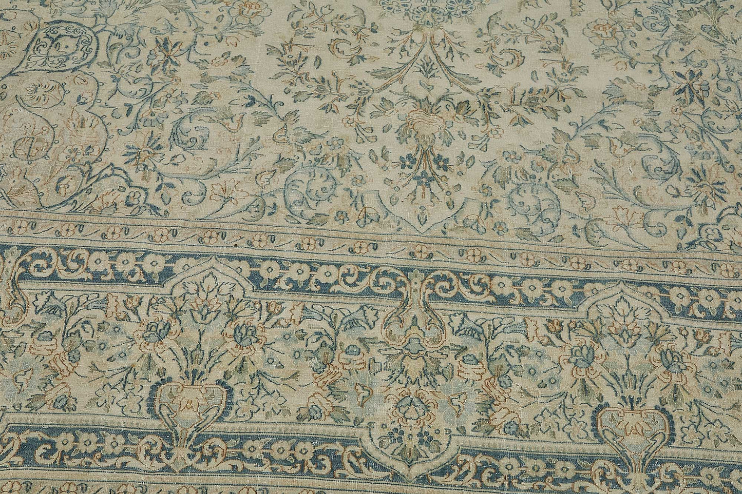 11x16 Beige Antique Persian Tabriz Rug - 50157