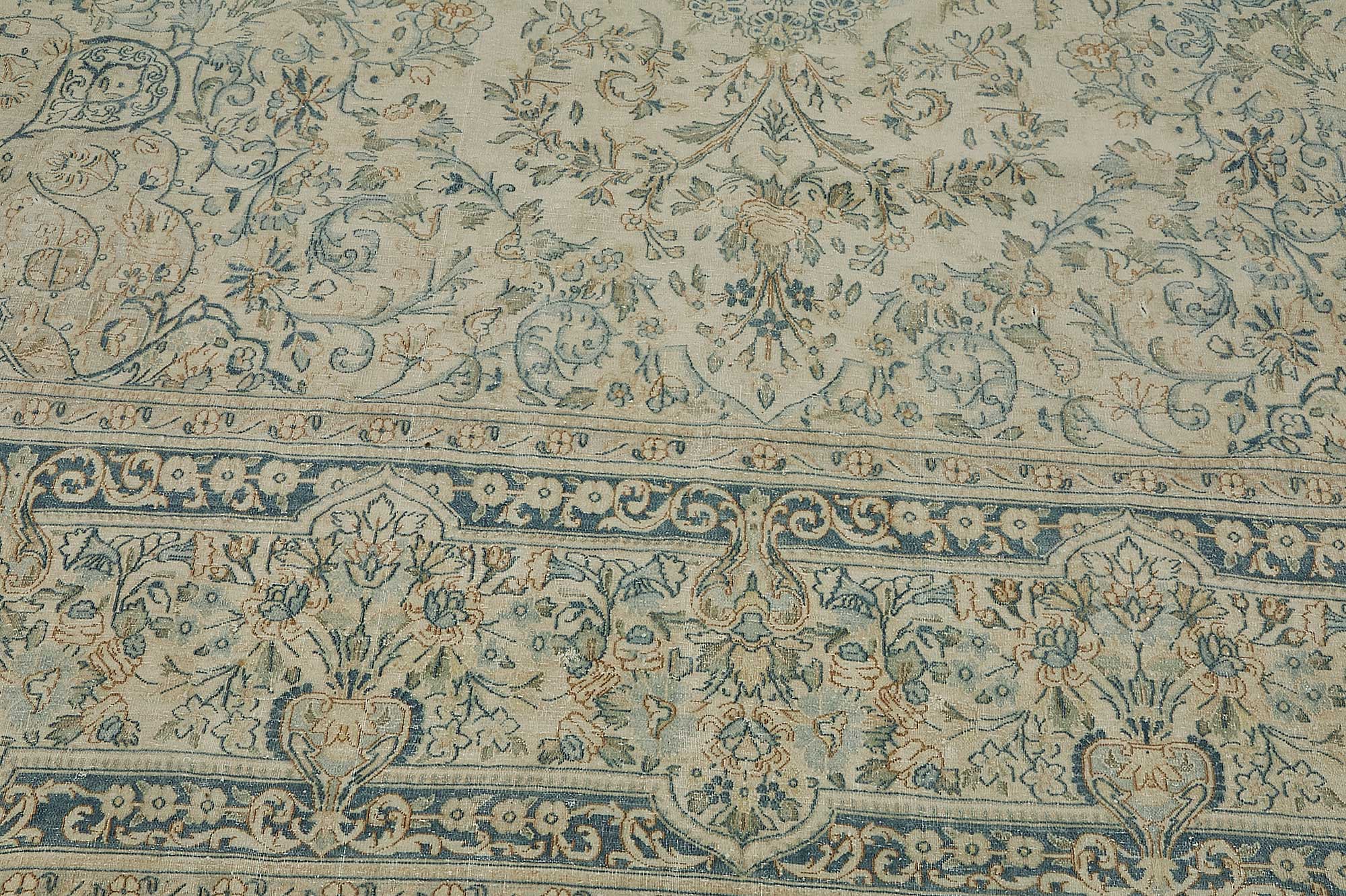 11x16 Beige Antique Persian Tabriz Rug - 50157