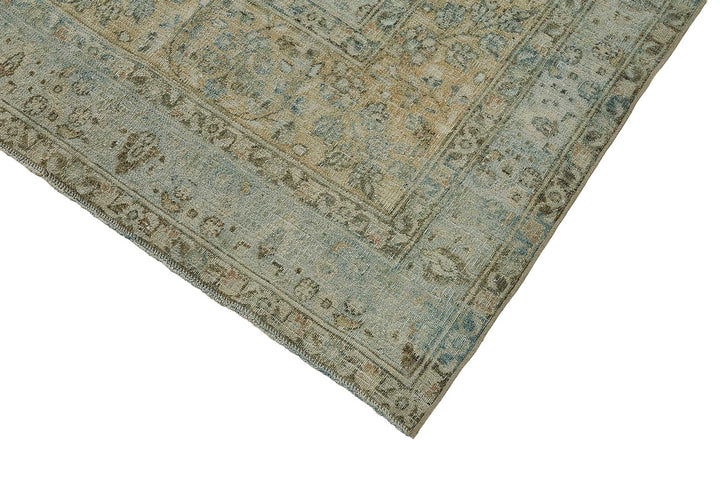 8x13 Beige Antique Persian Tabriz Rug - 50159