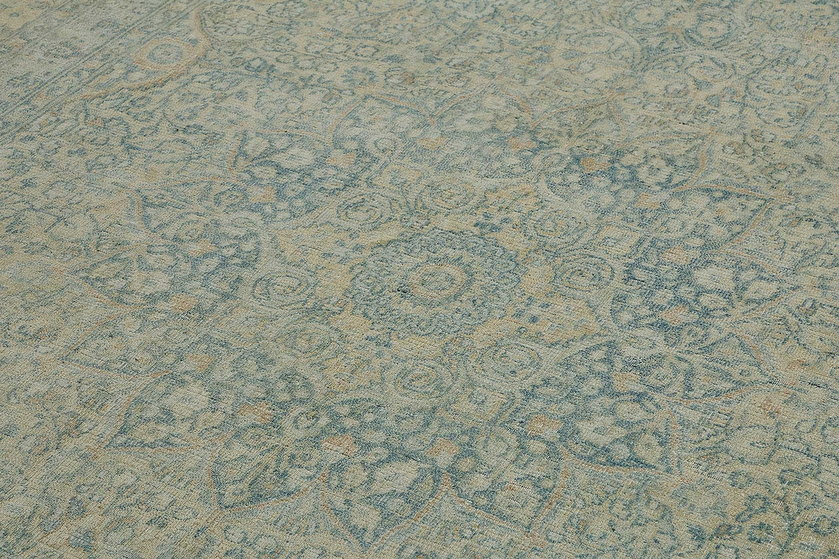 8x13 Beige Antique Persian Tabriz Rug - 50159