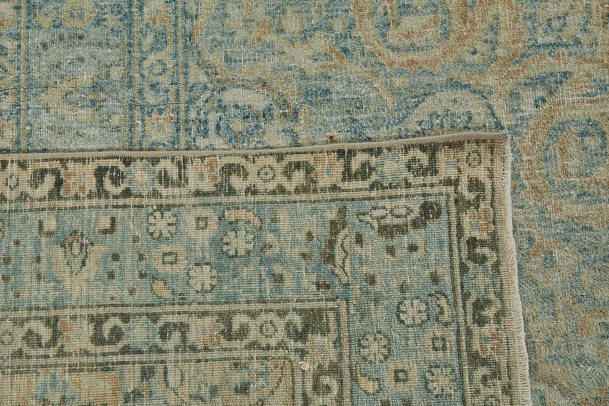 8x13 Beige Antique Persian Tabriz Rug - 50159