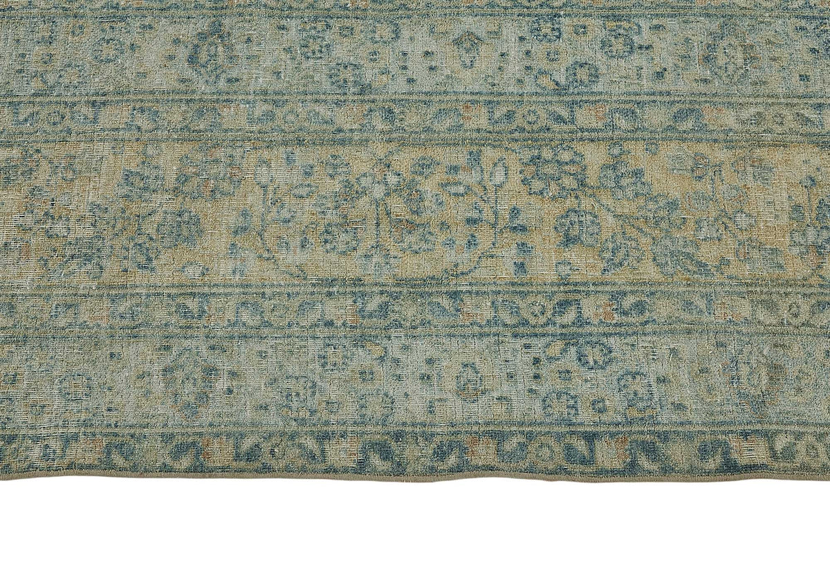8x13 Beige Antique Persian Tabriz Rug - 50159