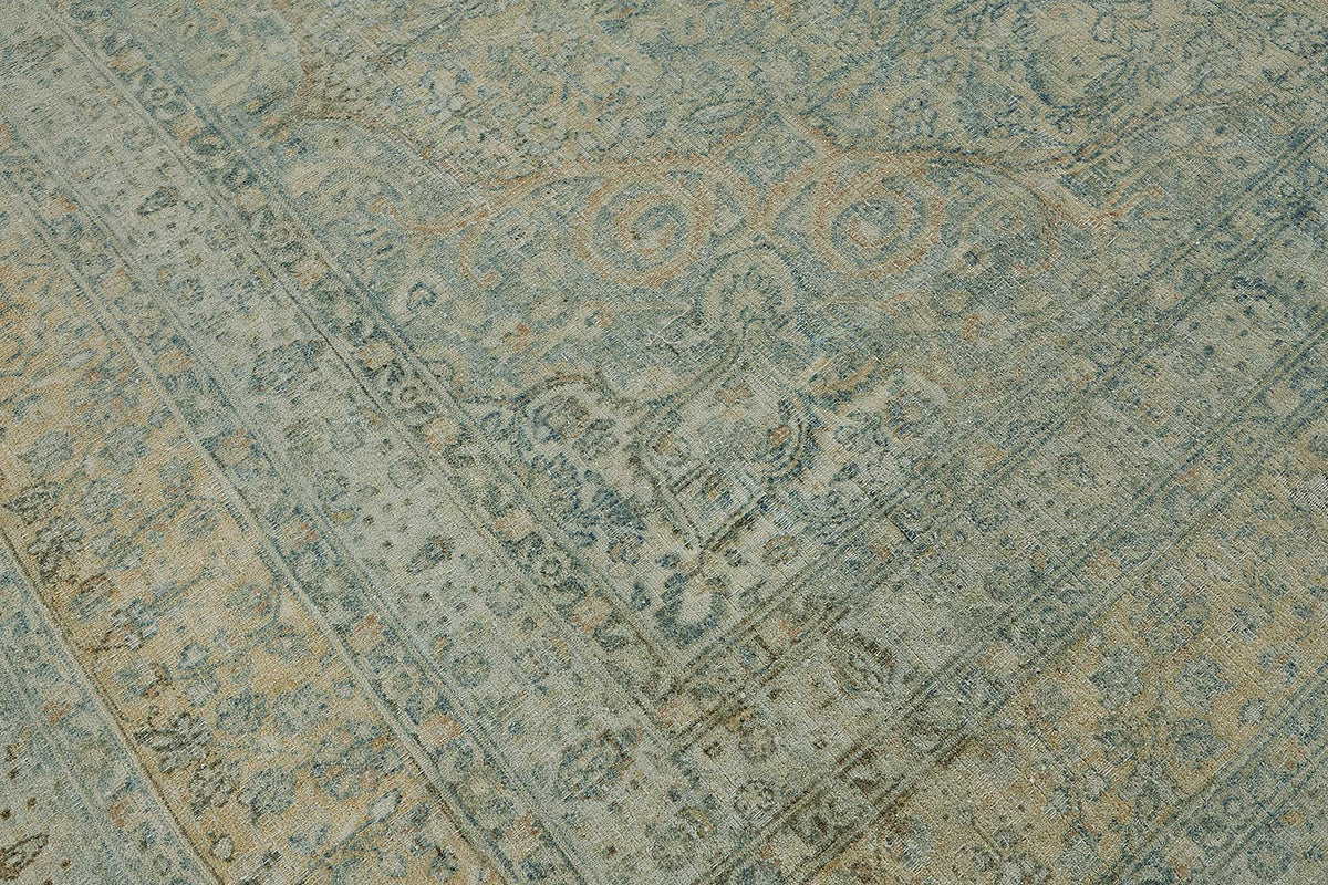8x13 Beige Antique Persian Tabriz Rug - 50159