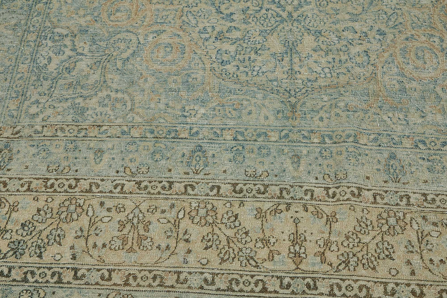 8x13 Beige Antique Persian Tabriz Rug - 50159