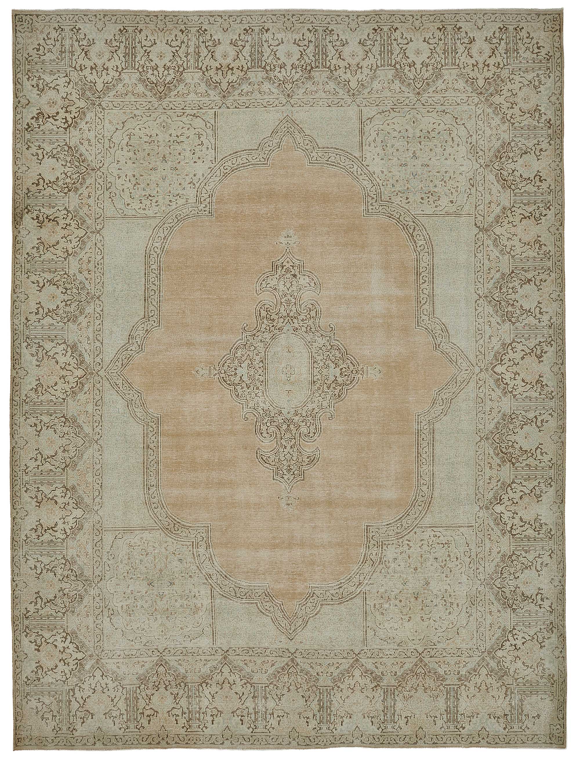 9x12 Beige Antique Persian Kerman Rug - 50160
