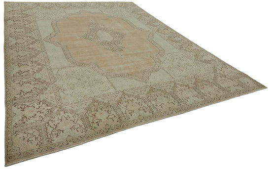 9x12 Beige Antique Persian Kerman Rug - 50160