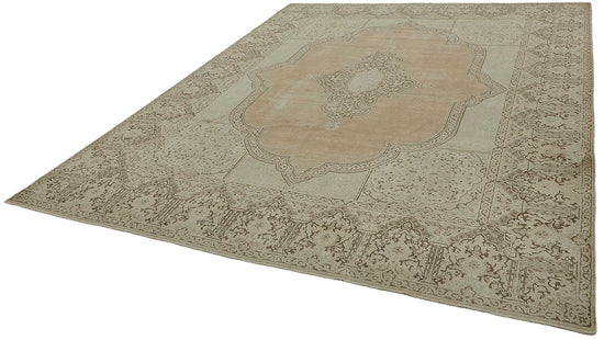 9x12 Beige Antique Persian Kerman Rug - 50160