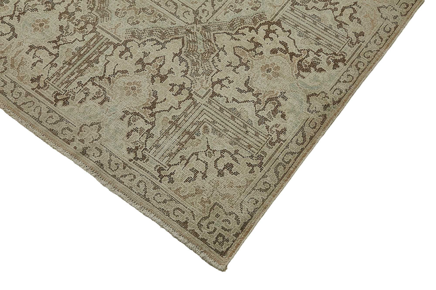 9x12 Beige Antique Persian Kerman Rug - 50160
