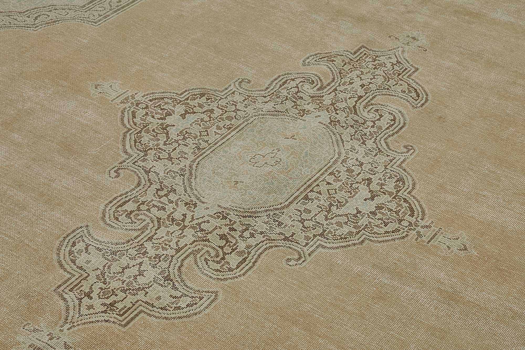 9x12 Beige Antique Persian Kerman Rug - 50160