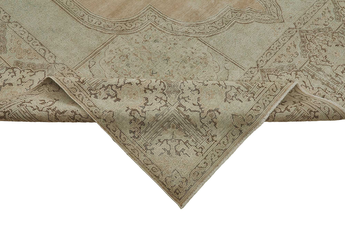 9x12 Beige Antique Persian Kerman Rug - 50160