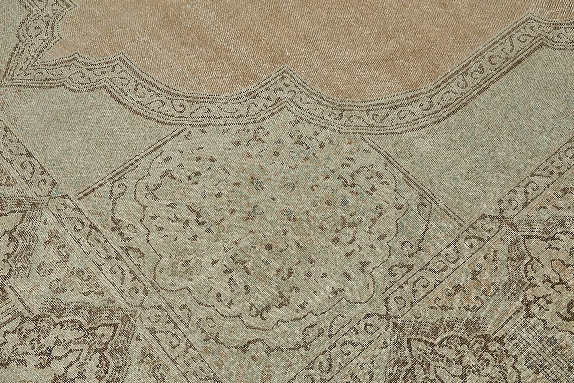 9x12 Beige Antique Persian Kerman Rug - 50160
