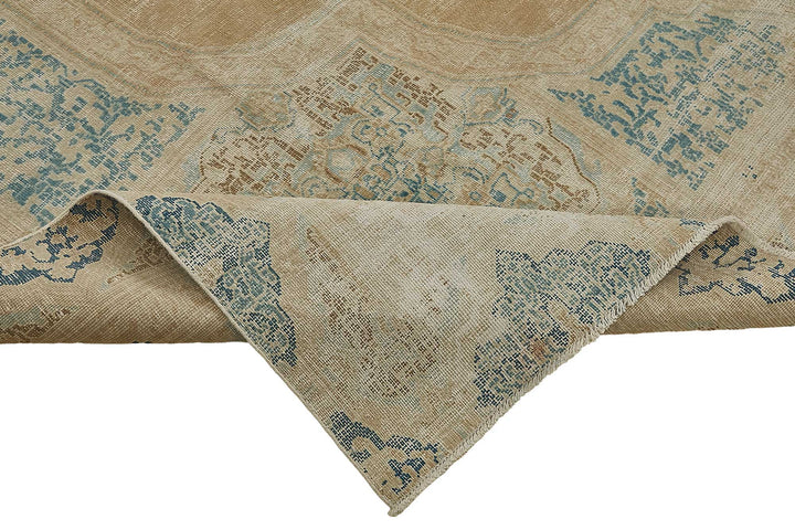 8x11 Beige Antique Persian Kerman Rug - 50161