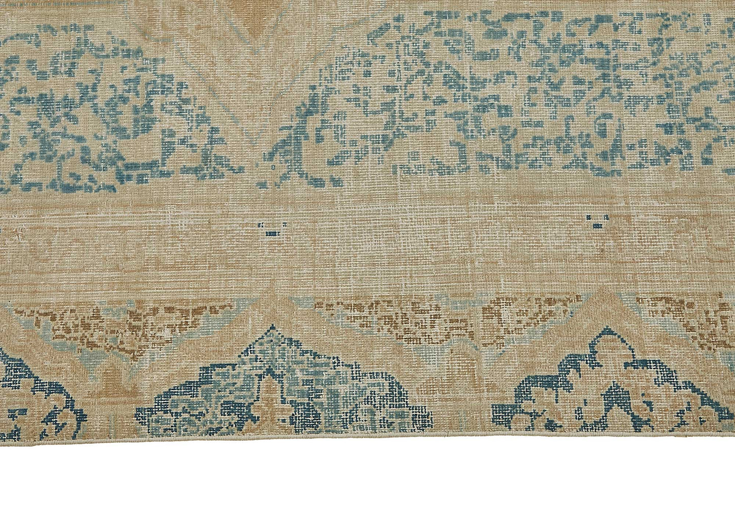 8x11 Beige Antique Persian Kerman Rug - 50161