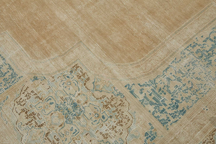 8x11 Beige Antique Persian Kerman Rug - 50161