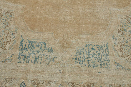 8x11 Beige Antique Persian Kerman Rug - 50161