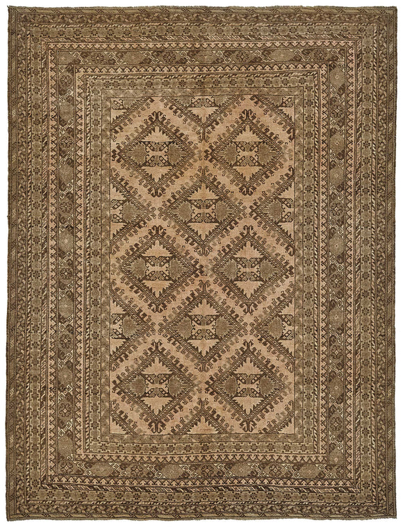 7x9 Beige Vintage Large Area Rug - 50166