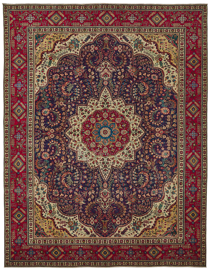 10x12 Beige Vintage Large Area Rug - 50174