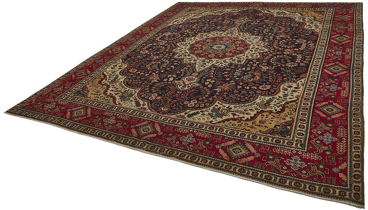 10x12 Beige Vintage Large Area Rug - 50174