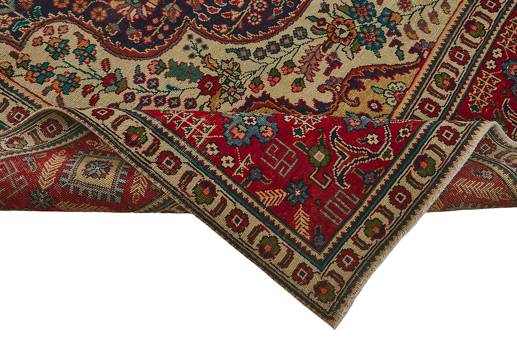 10x12 Beige Vintage Large Area Rug - 50174