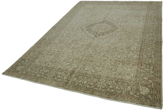 7x10 Beige Vintage Large Area Rug - 50177
