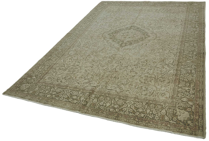 7x10 Beige Vintage Large Area Rug - 50177