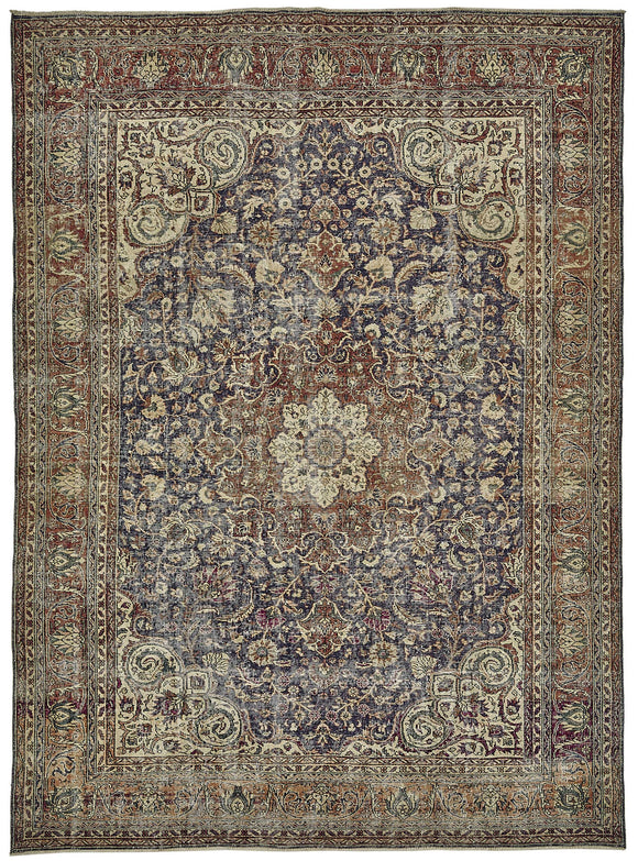 8x11 Beige Vintage Large Area Rug - 50179